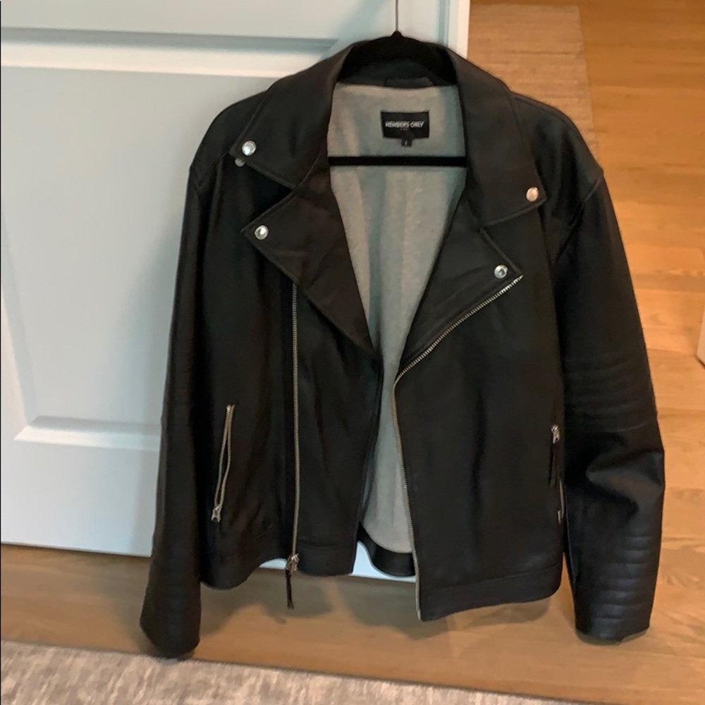 Members only leather Moto jacket